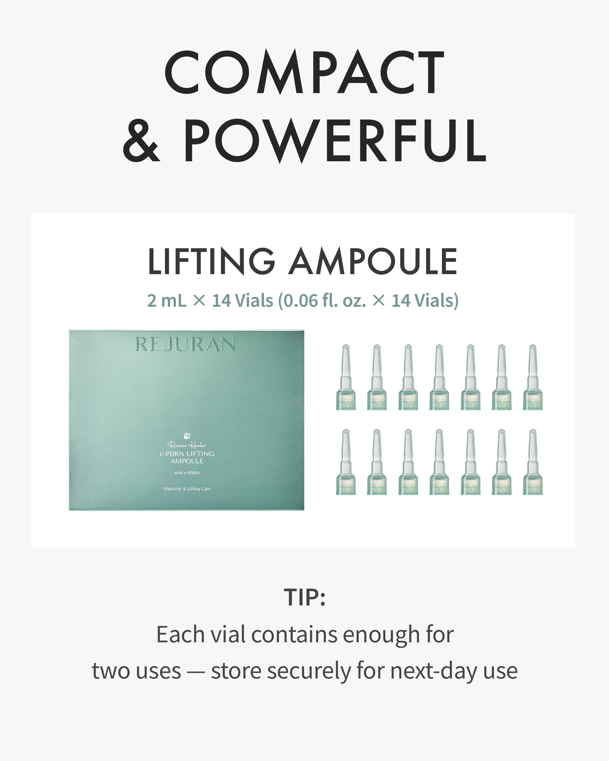 REJURAN Recover c-PDRN minimalist label reinforcing clean, dermatologist-tested formula.