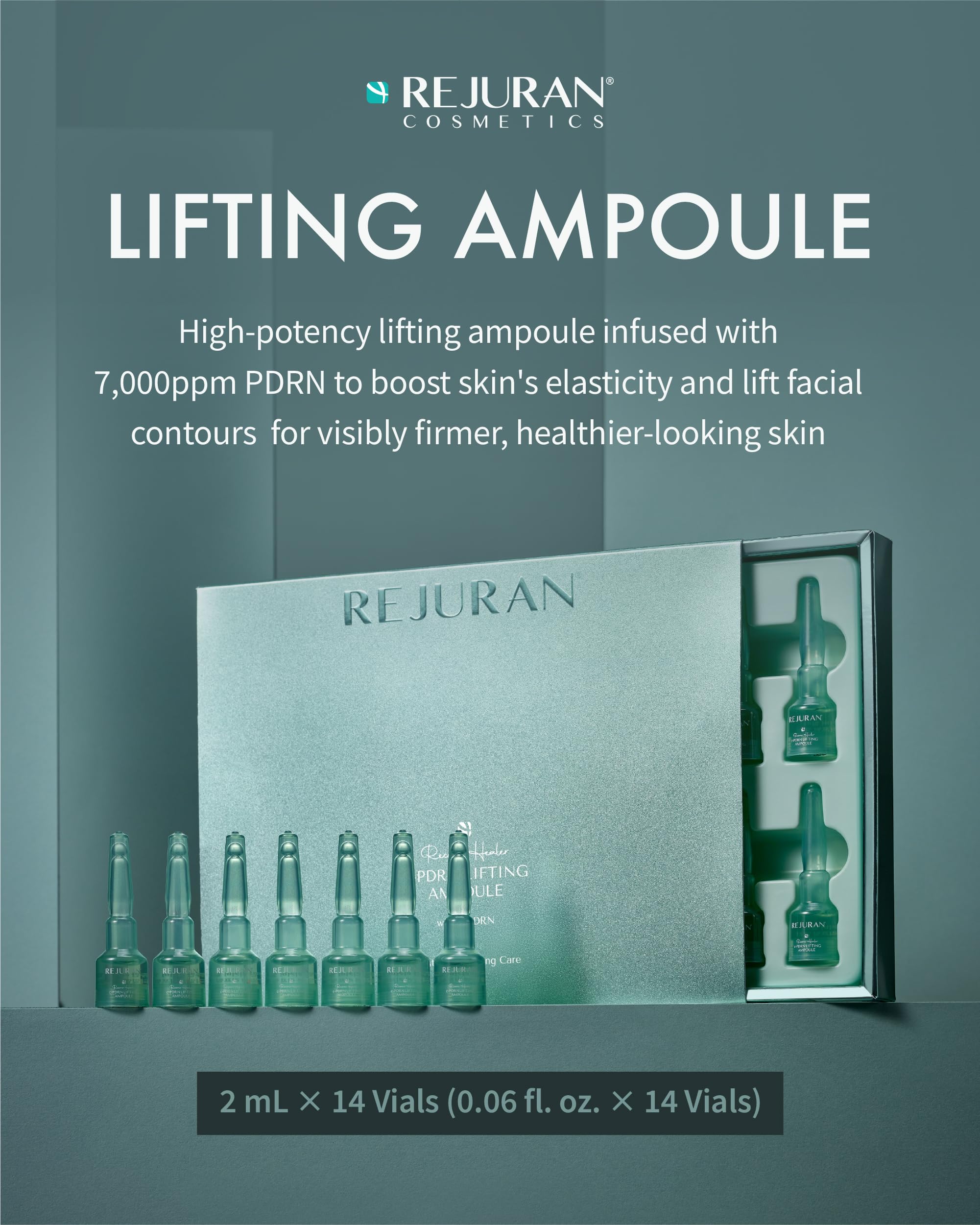 REJURAN Recover c-PDRN serum being dispensed to illustrate easy application and deep hydration.