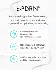 REJURAN Salmon serum drop emphasizes nourishing moisture and even texture.