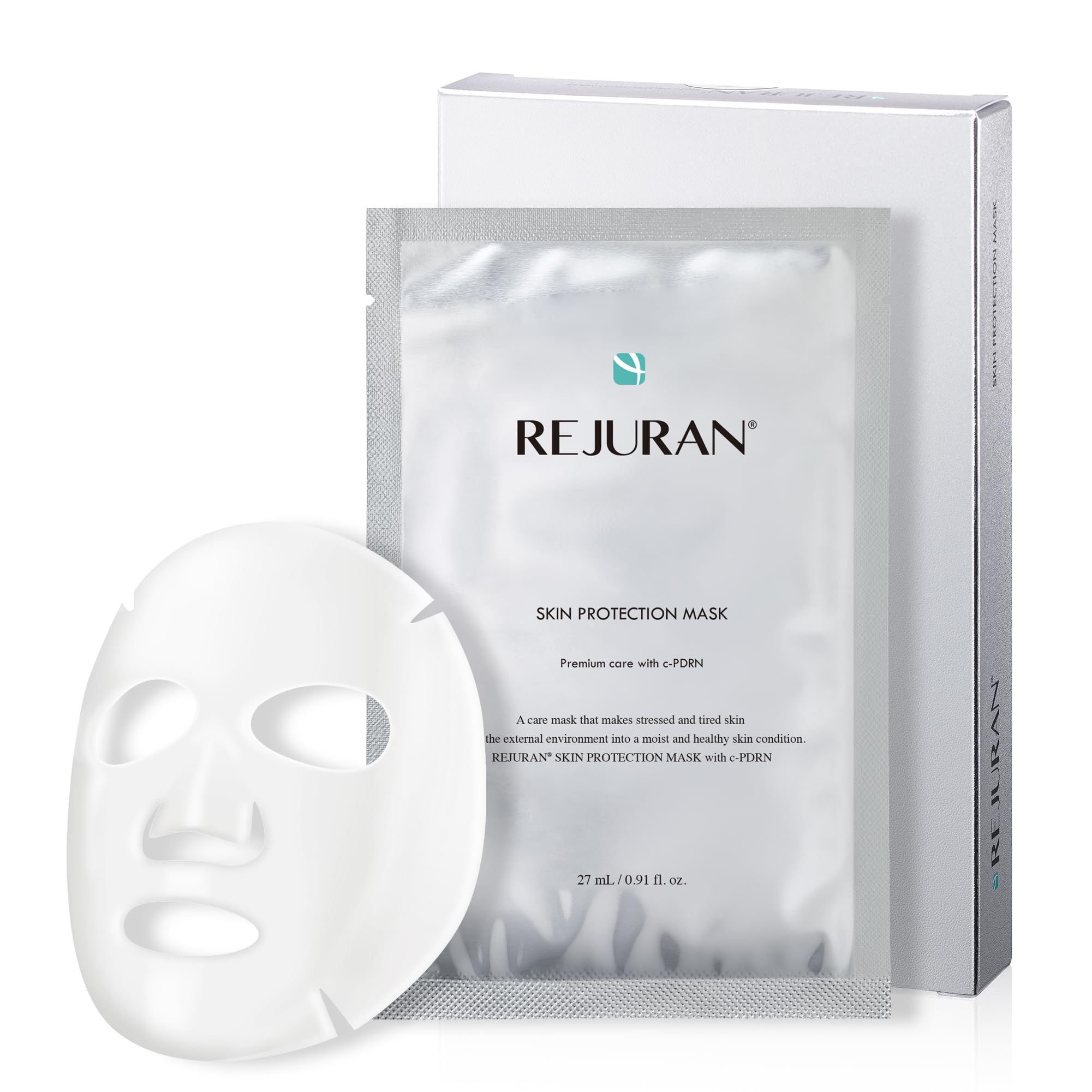 REJURAN Skin Protection Mask front package hydrates dry skin