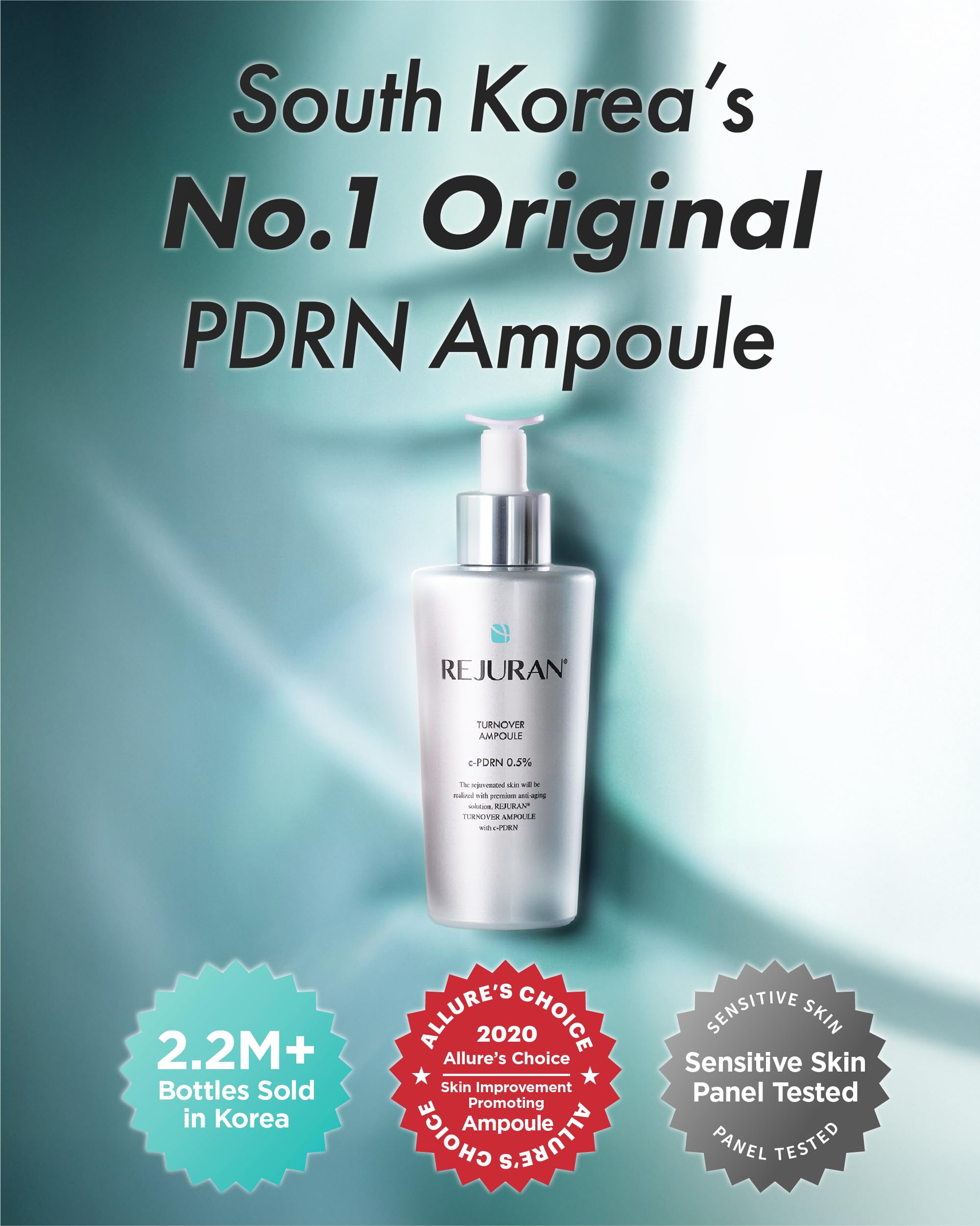 REJURAN Turnover Ampoule application-routine demonstrates simple skincare steps