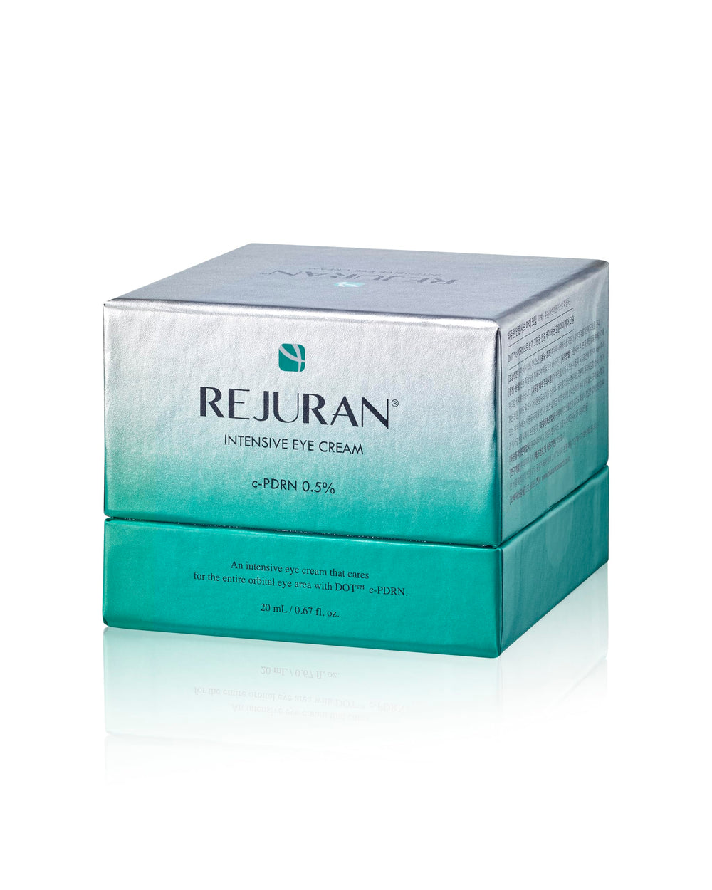 REJURAN Intensive Eye Cream cruelty-free packaging emphasizes ethical skincare.