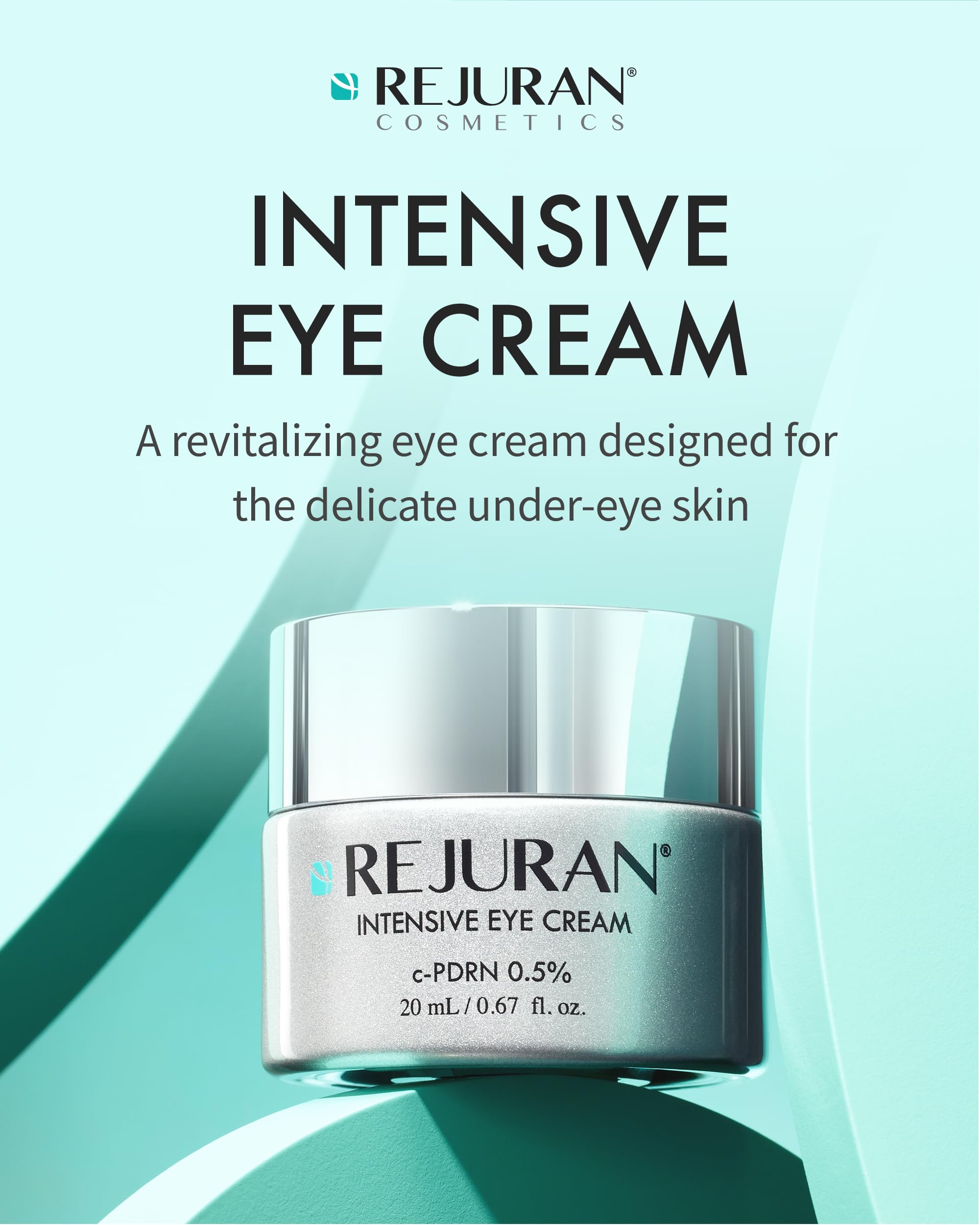 REJURAN Intensive Eye Cream with hyaluronic acid delivering deep hydration.