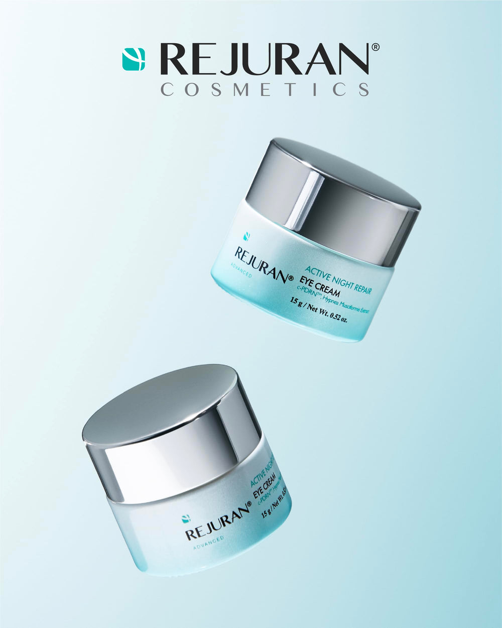 REJURAN eye cream in a nighttime skincare routine for refreshed eyes