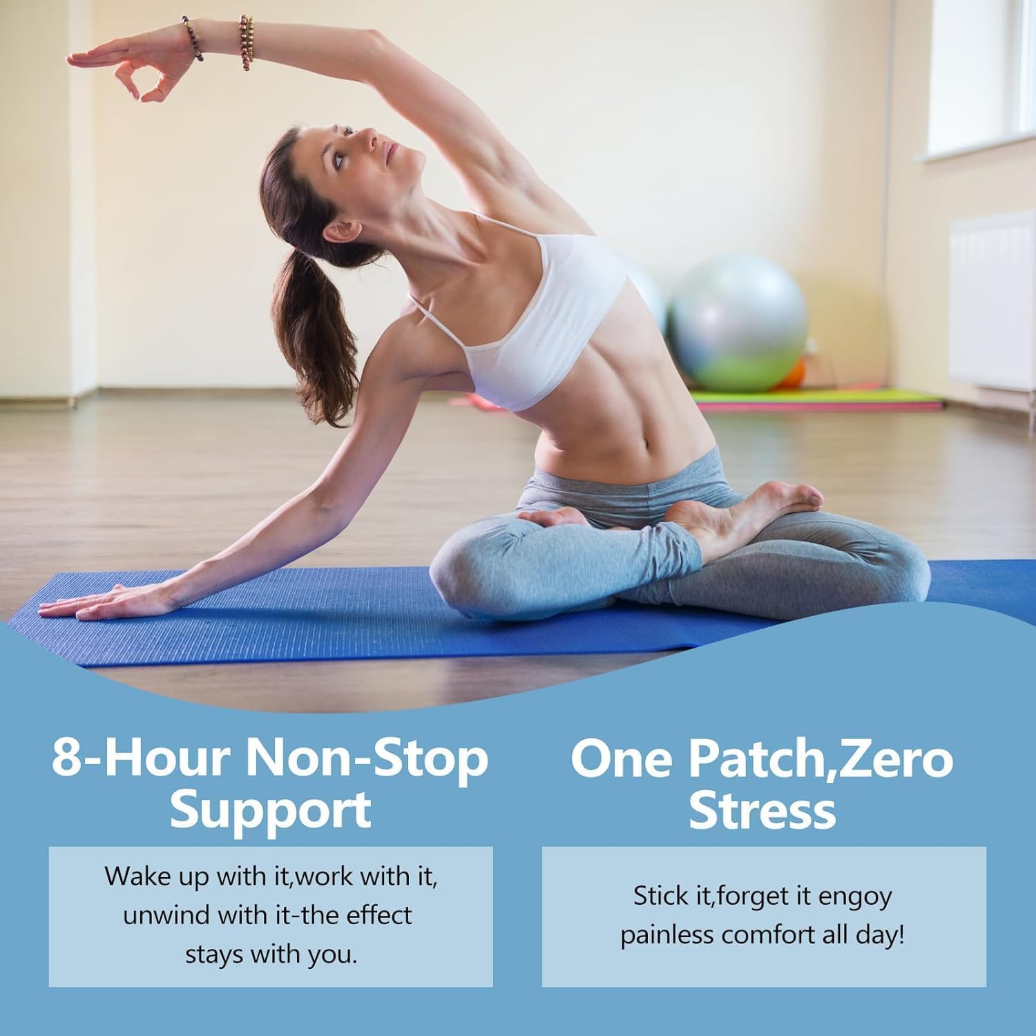 RejuvaCare Ozempatch easy-apply patch around the navel for simple use.