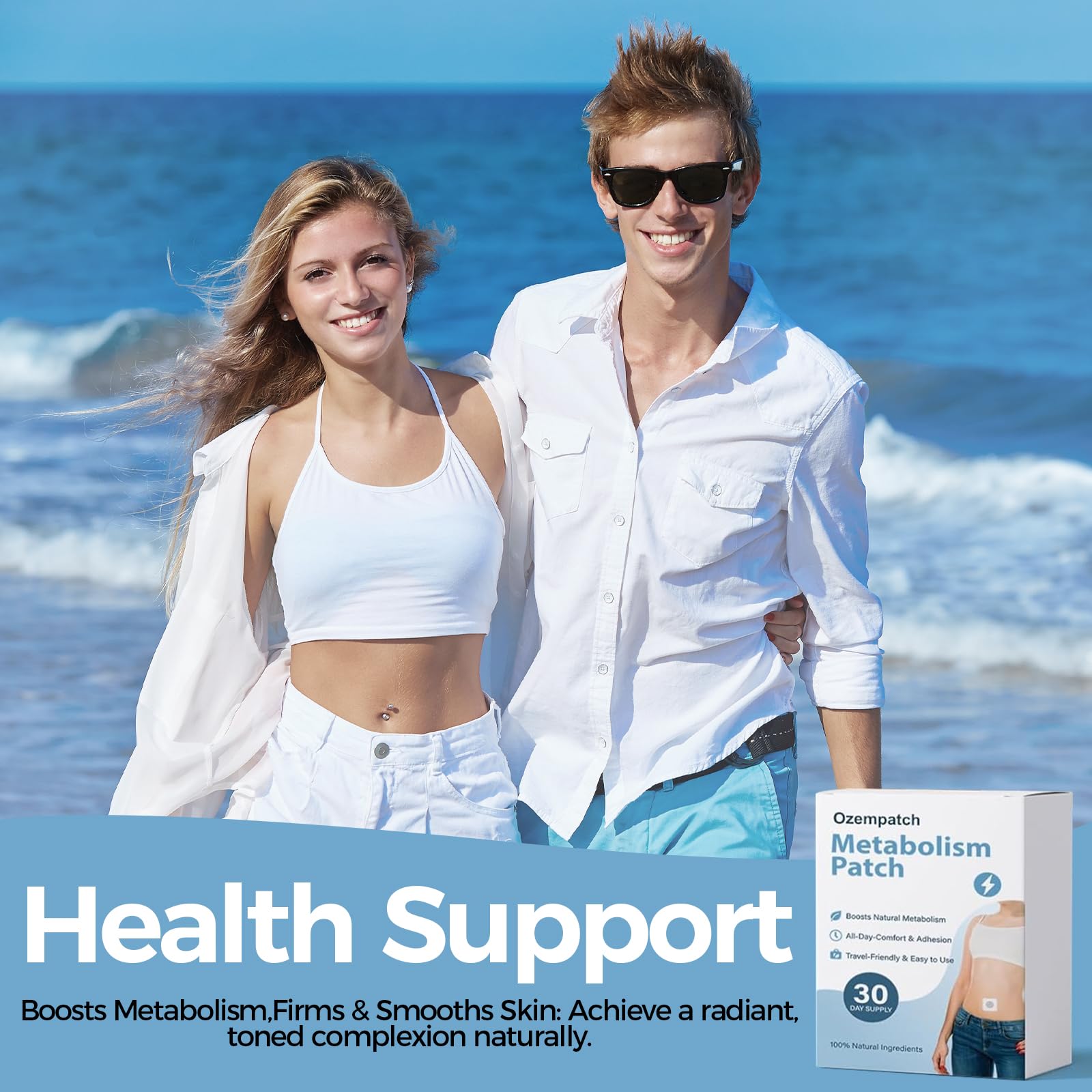 RejuvaCare Ozempatch adhesive stays secure overnight with no residue.