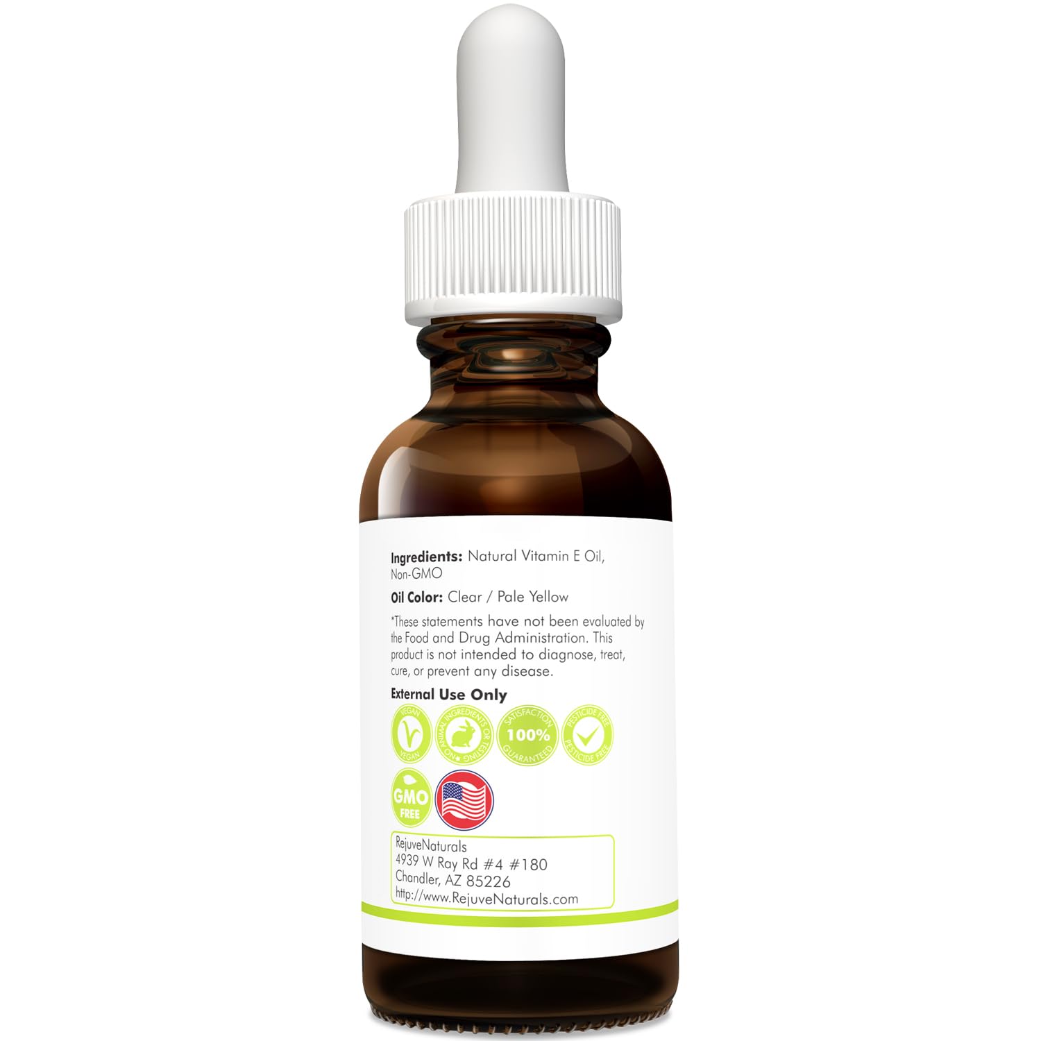 RejuveNaturals Vitamin E Oil glow on skin suggests revitalized texture without heaviness.