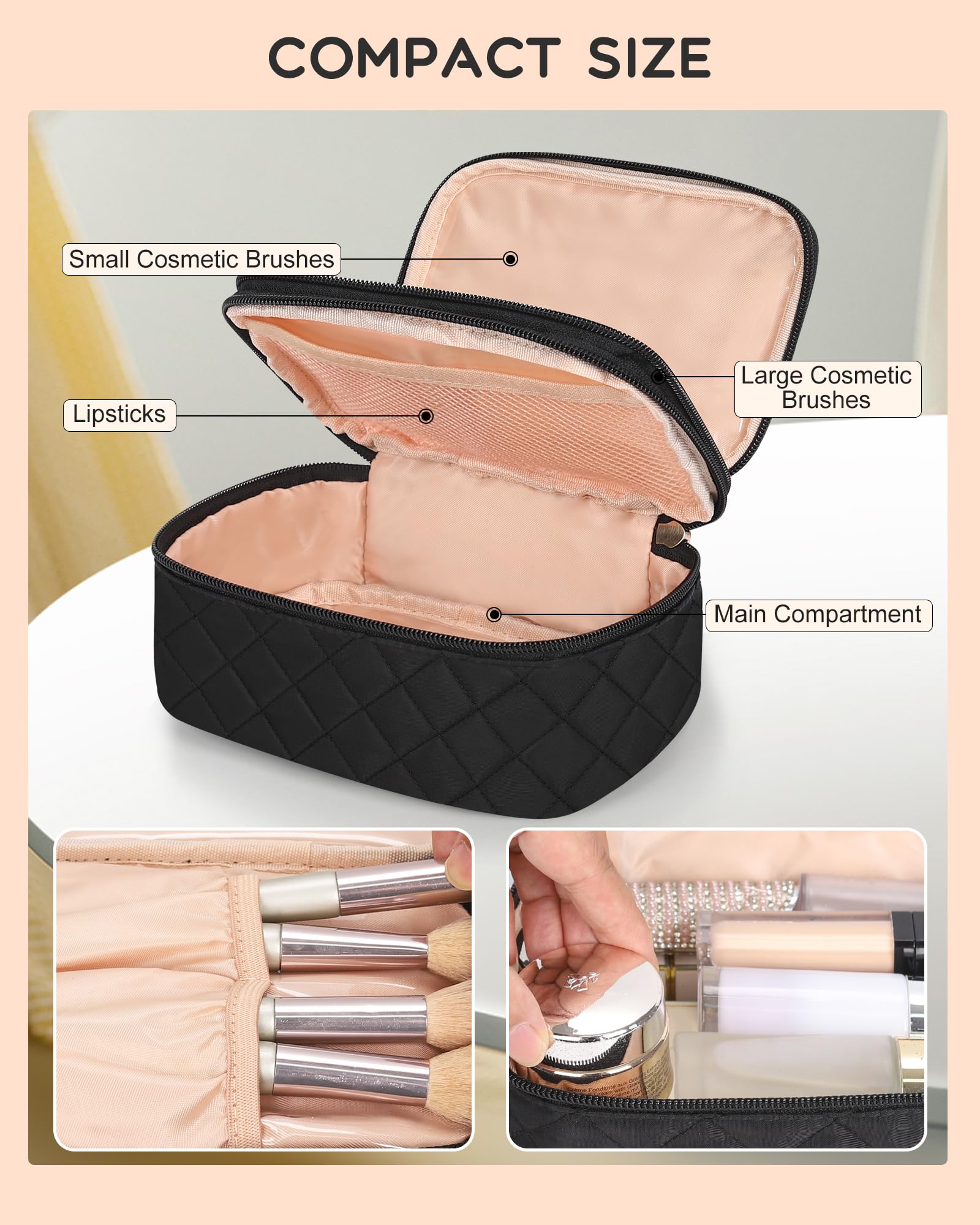 Relavel bag nylon material offers durability and quick-dry cleanup.