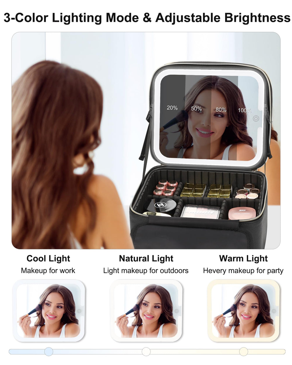 Relavel brush section with clear cover guarding professional brushes