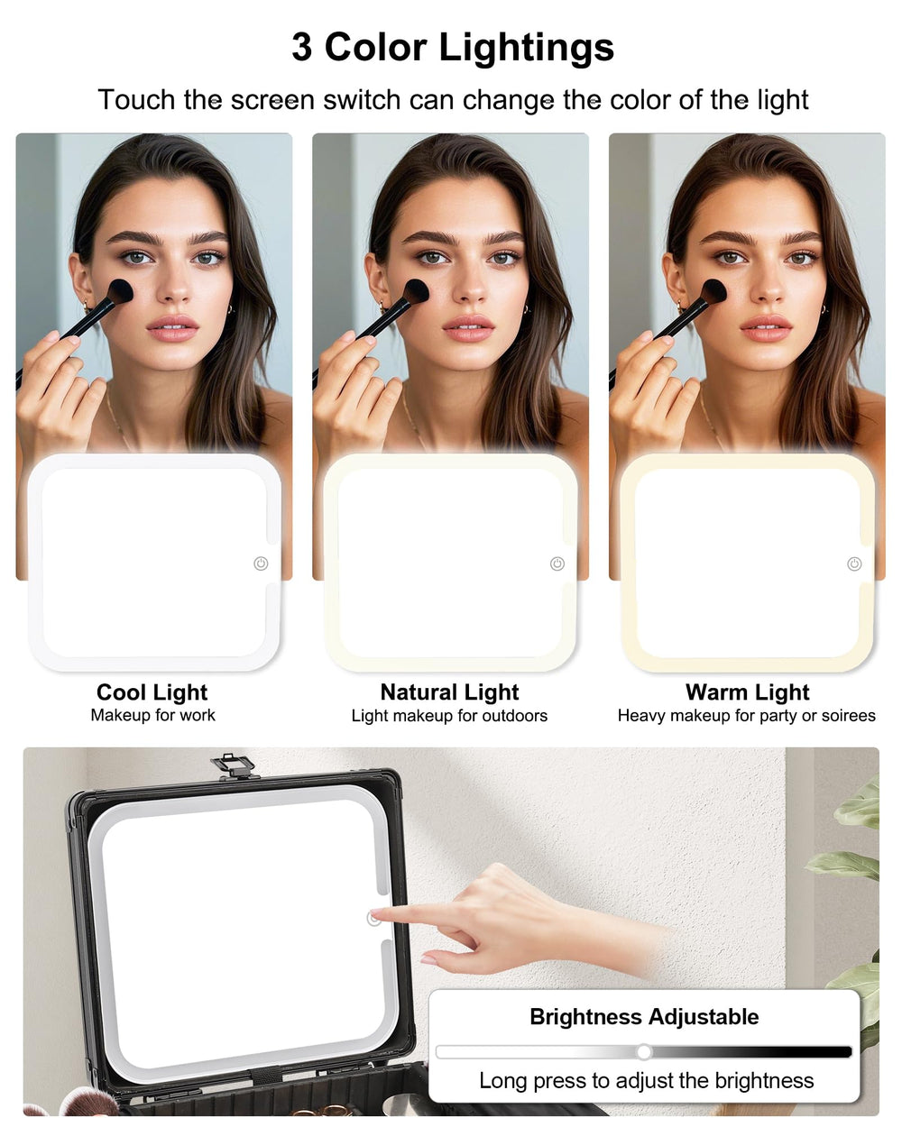 Relavel customizable storage with dividers highlights flexible organization for brushes and cosmetics.