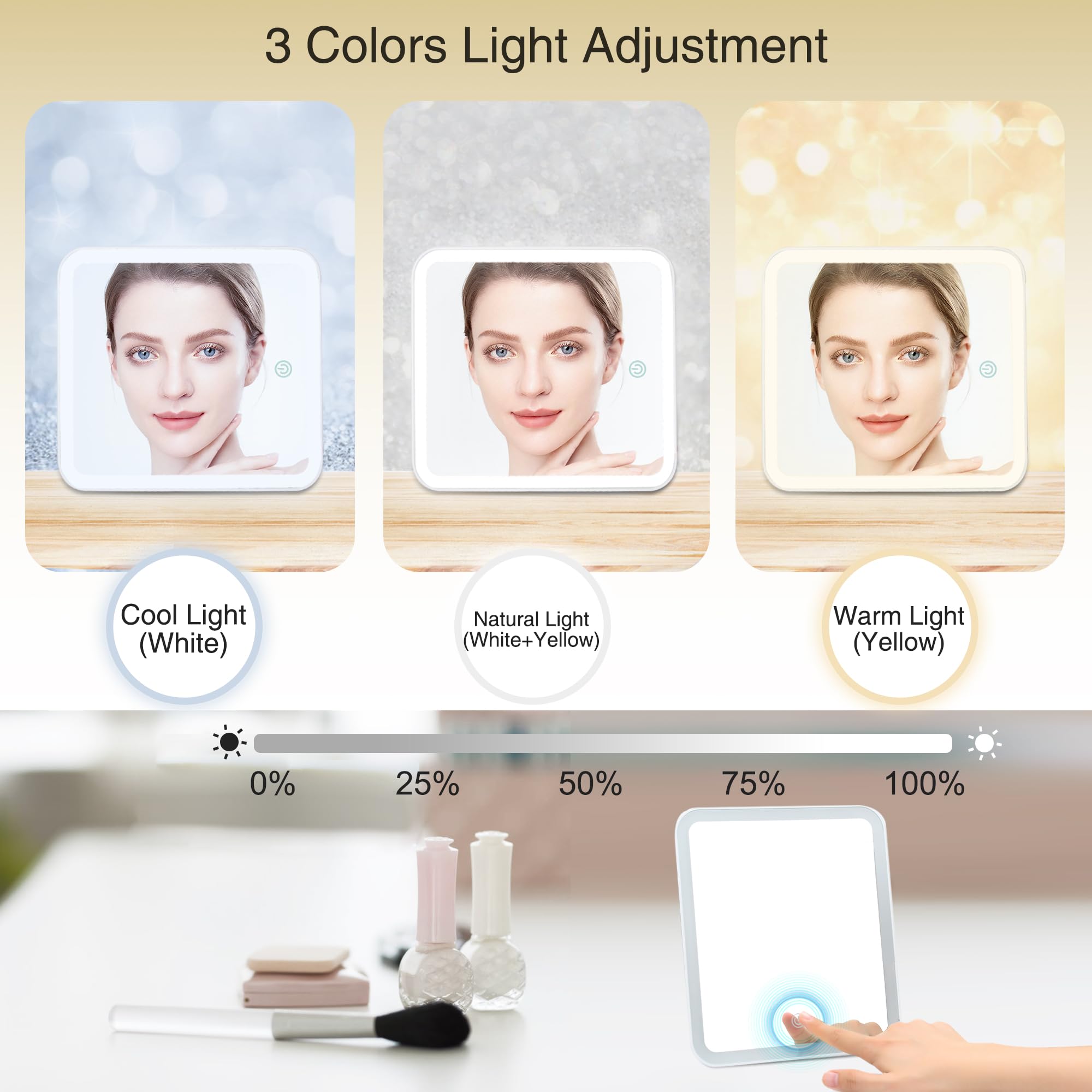 Relavel detachable-dividers makeup train case keeps cosmetics organized and protected on the go