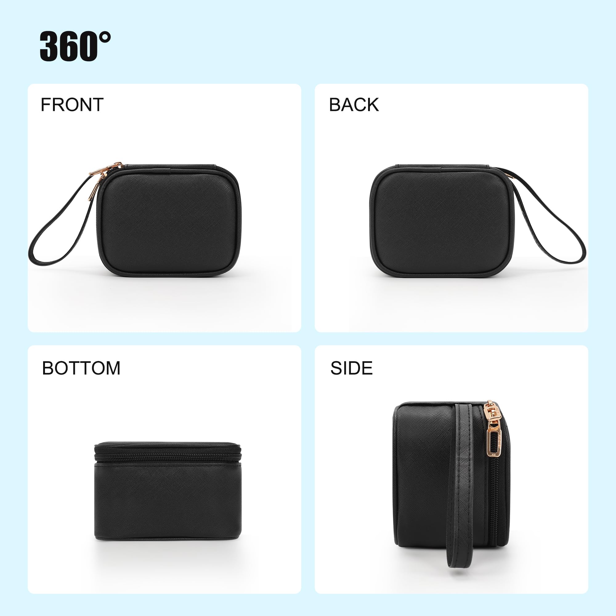 Relavel diseño compacto ideal para viajes y retoques de belleza.