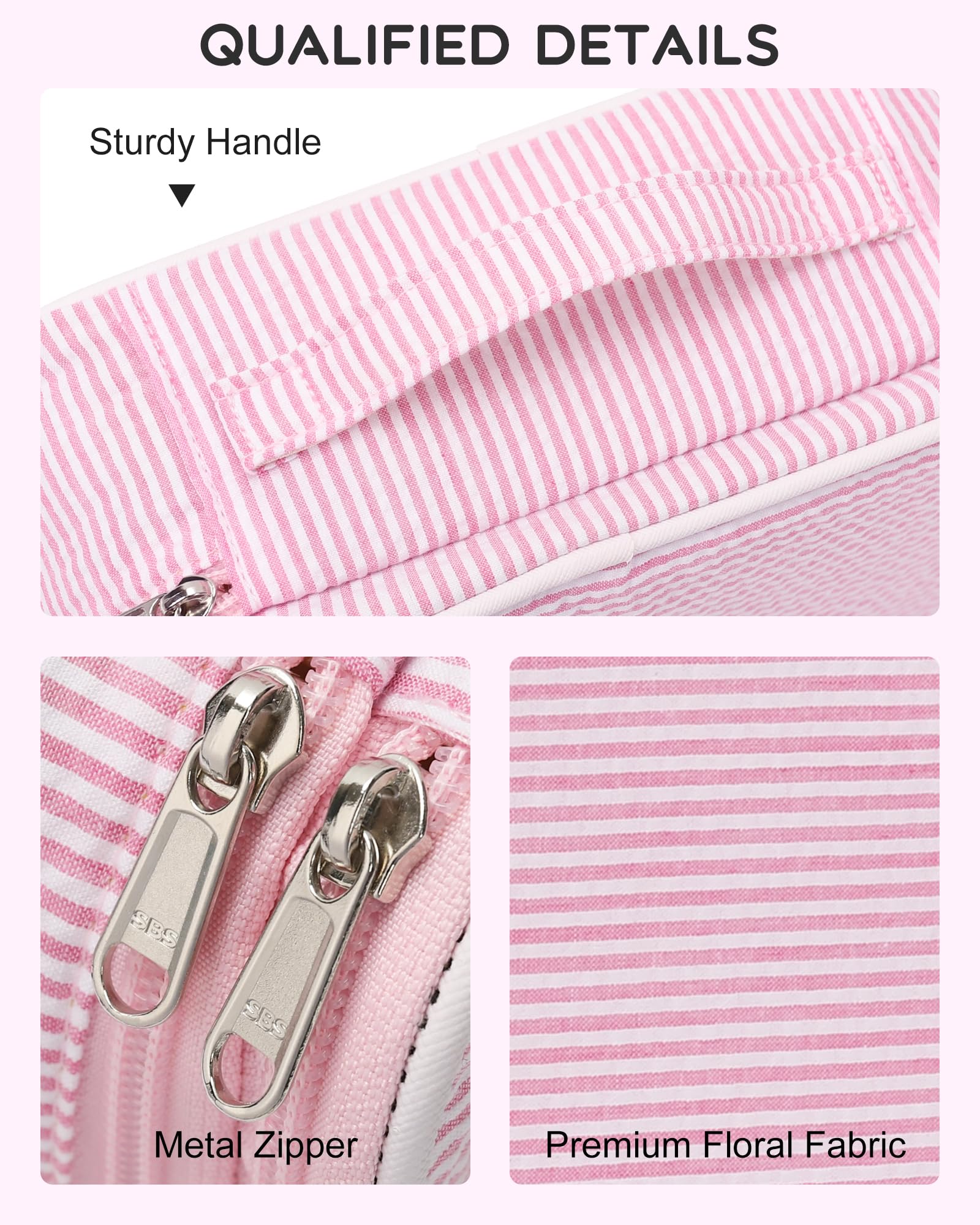 Relavel easy-clean PVC lining keeps brushes safe and products tidy