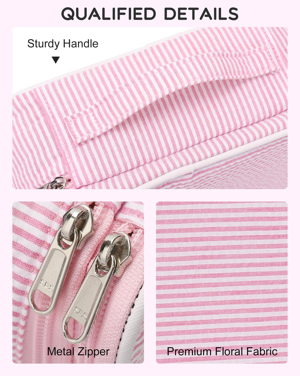Relavel easy-clean PVC lining keeps brushes safe and products tidy