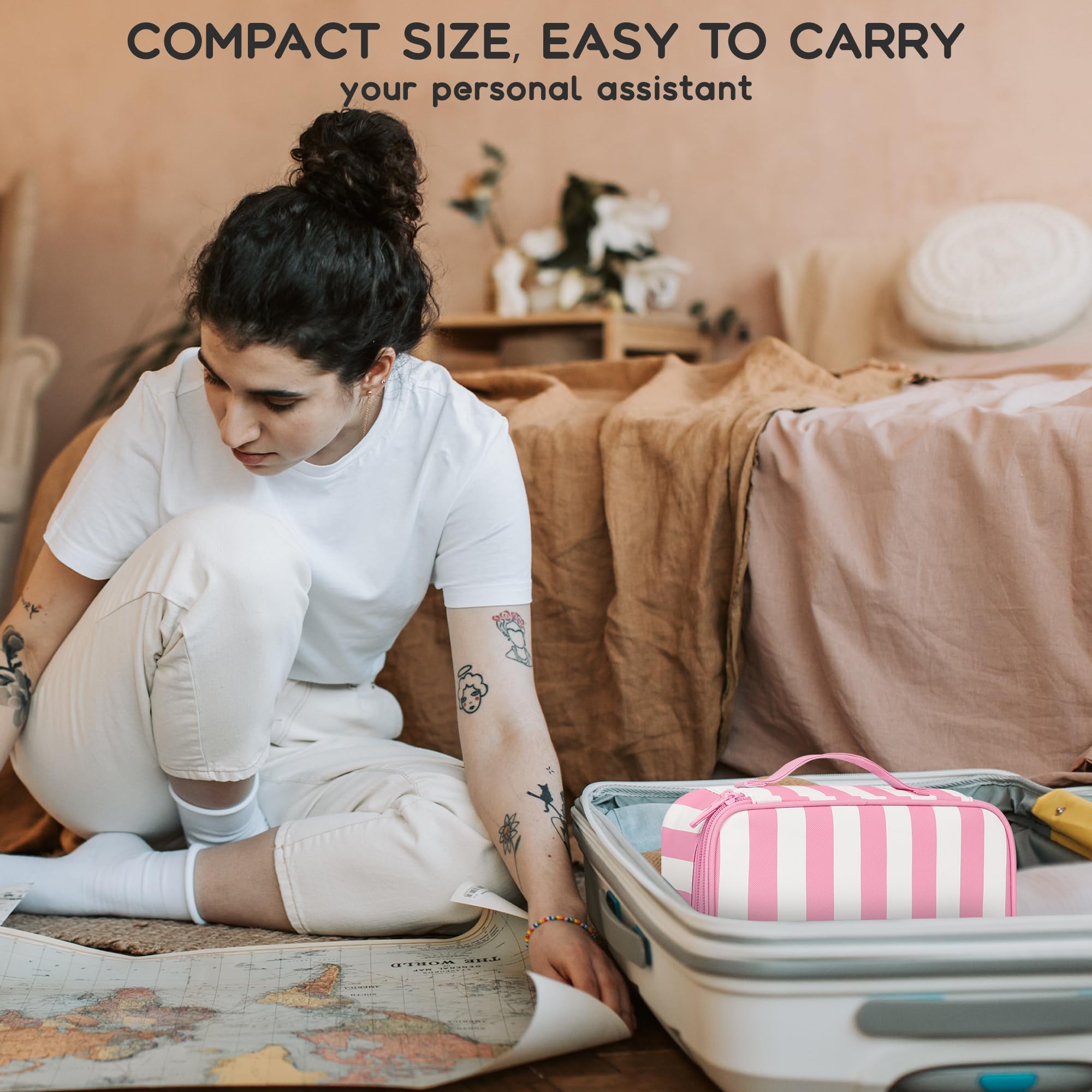 Relavel gift-ready travel makeup bag perfect for gifting.
