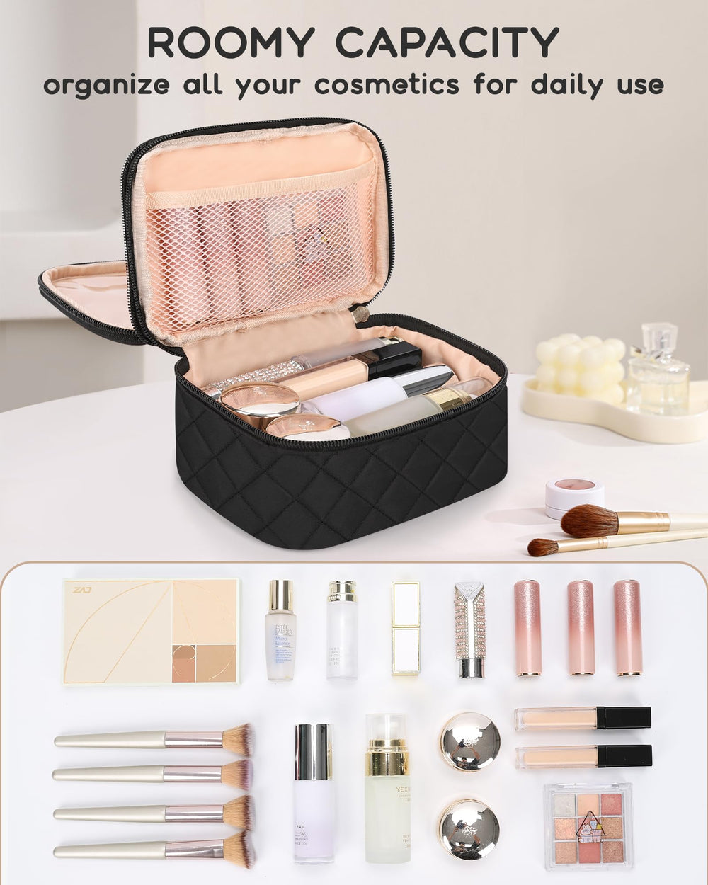 Relavel compact 7.5 by 5.5 inch size for trips.