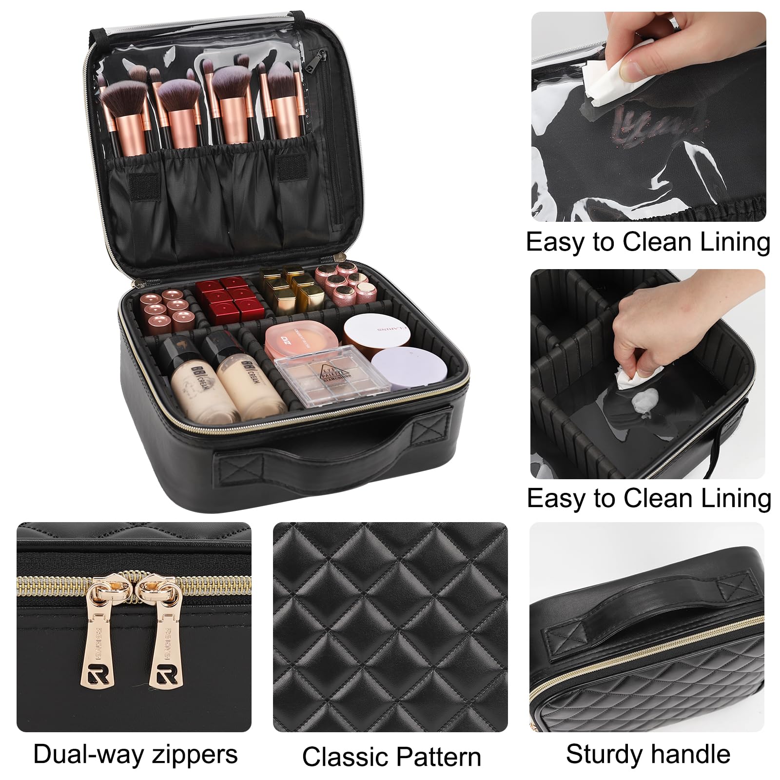 Relavel makeup brush slots organization keeps tools neat and easy to access.