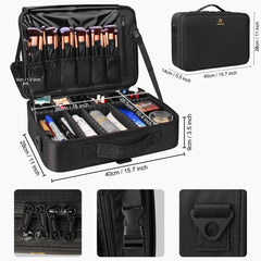Relavel makeup case interior dividers provide adjustable space for cosmetics