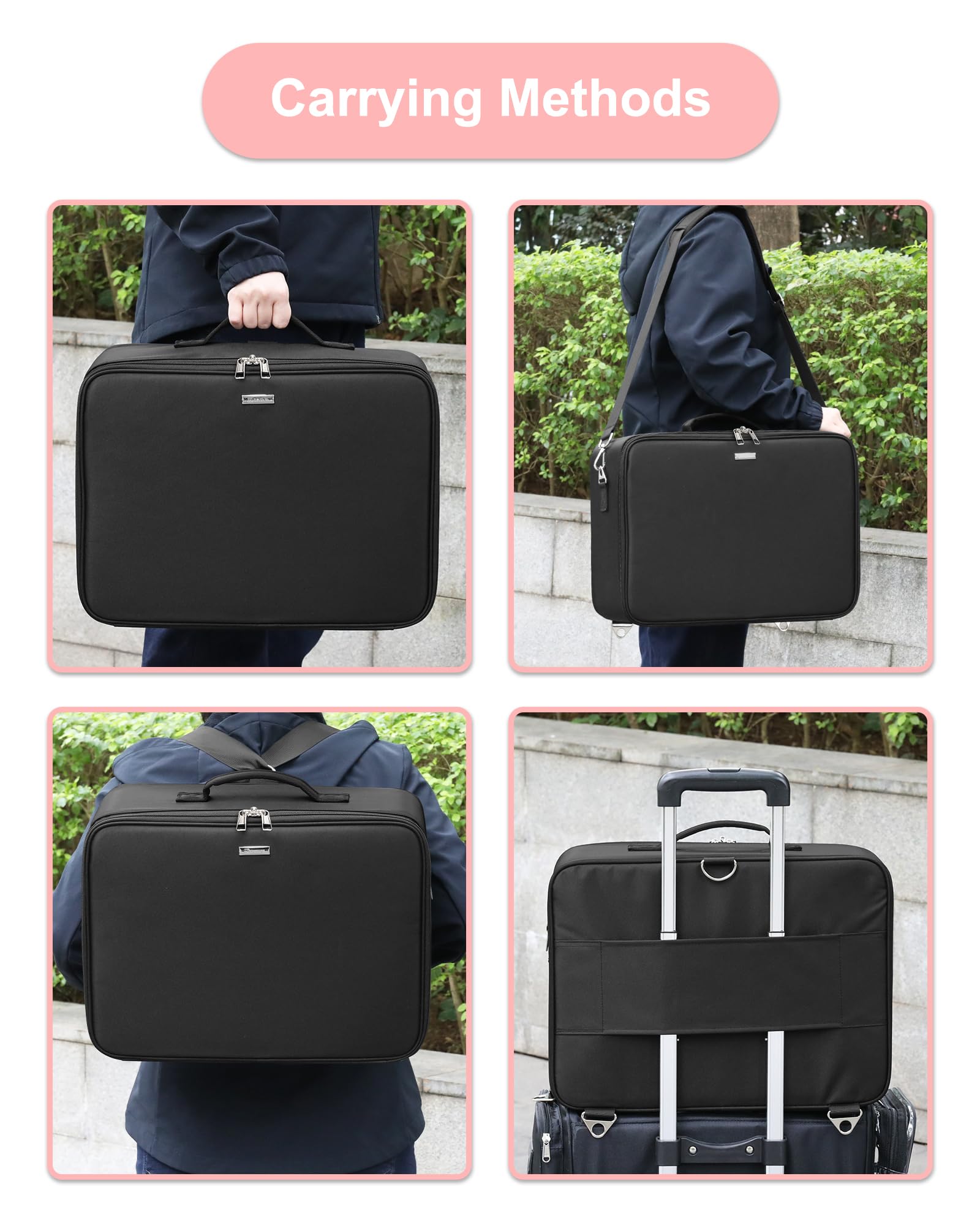 Relavel makeup case lipstick plate and four clear bags for separation