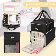 Relavel organizer with 80 bottle slots helps store 15ml bottles neatly.