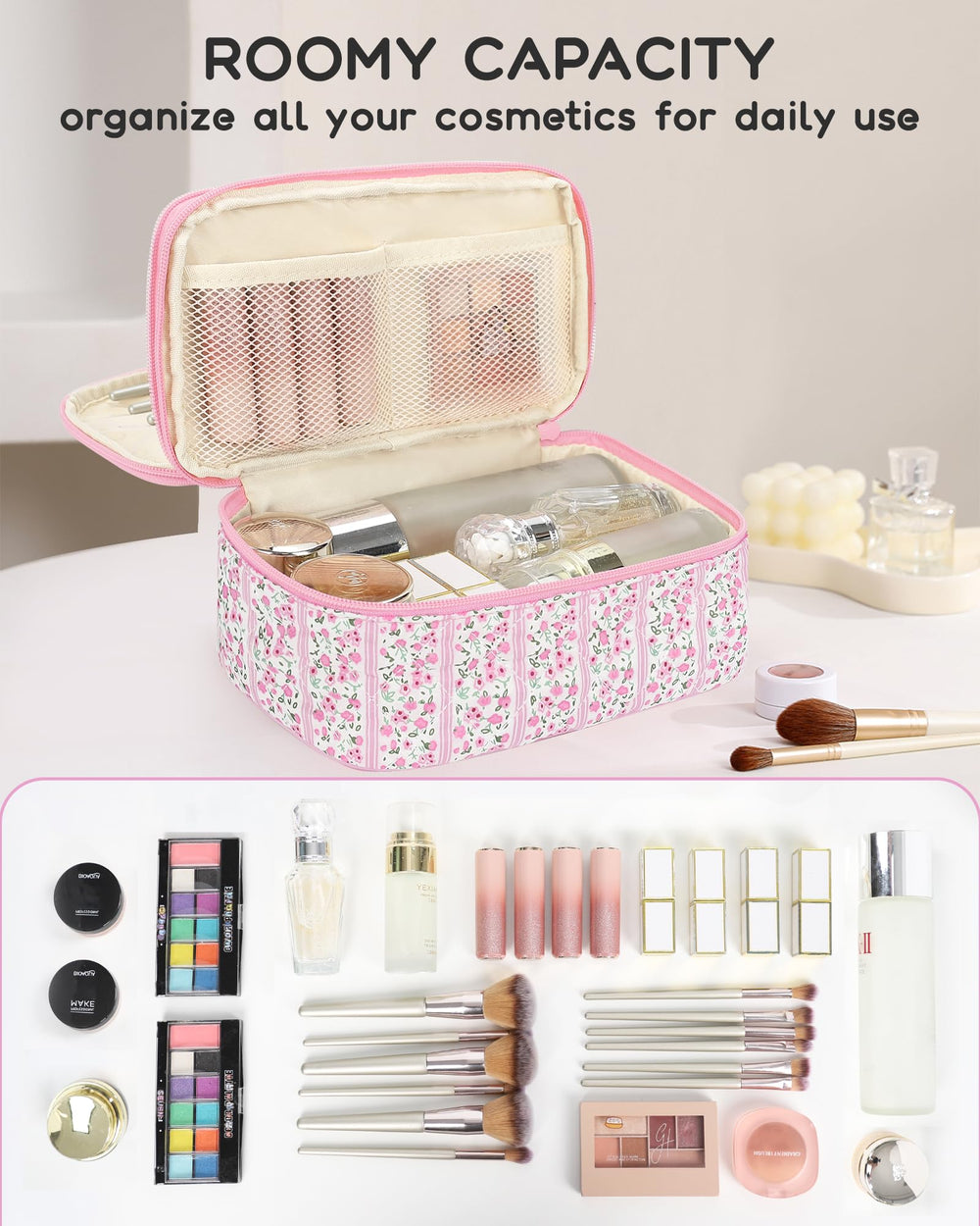 Relavel organizador cosméticos multifuncional: solución compacta para cosméticos y cuidado.