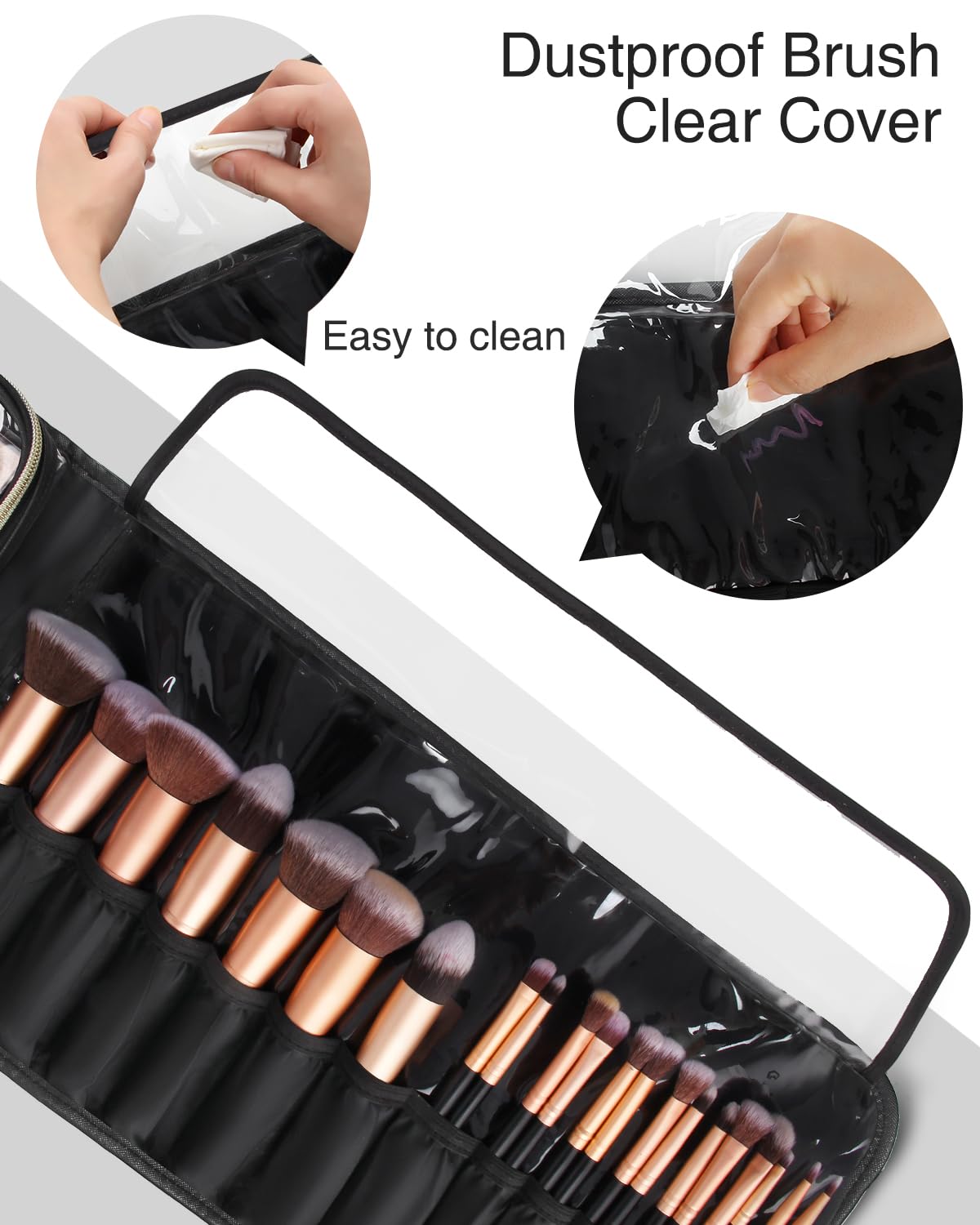 Relavel PTU transparent brush grooves shield bristles while keeping interiors visible.