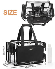 Relavel PVC clear material enables quick contents visibility and easy cleaning.