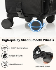 Relavel rolling makeup train case lower bags sorted for cosmetics and tools.