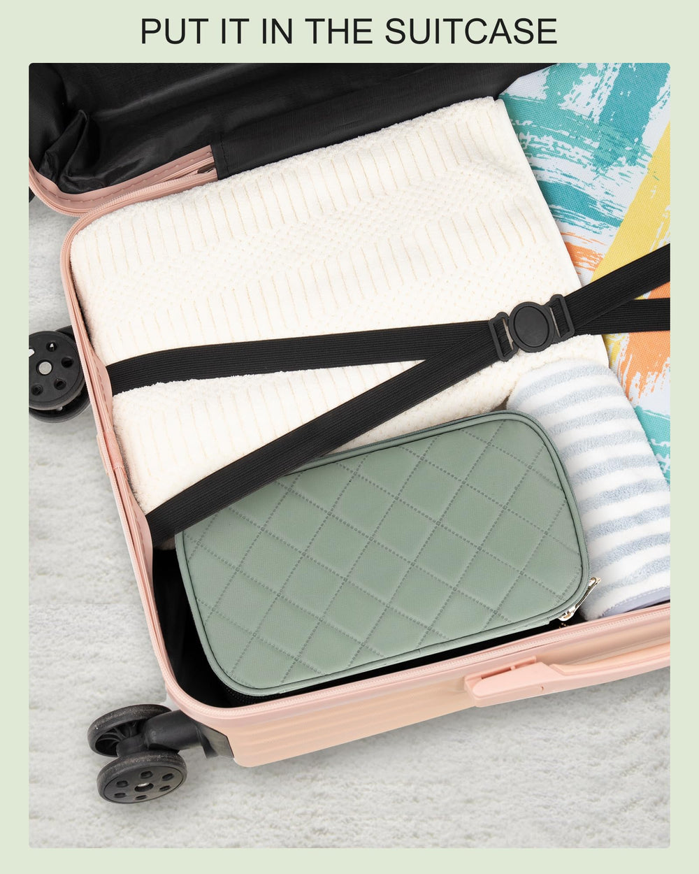 Relavel small makeup bag daily-use versatility keeps essentials neatly arranged at home or work.