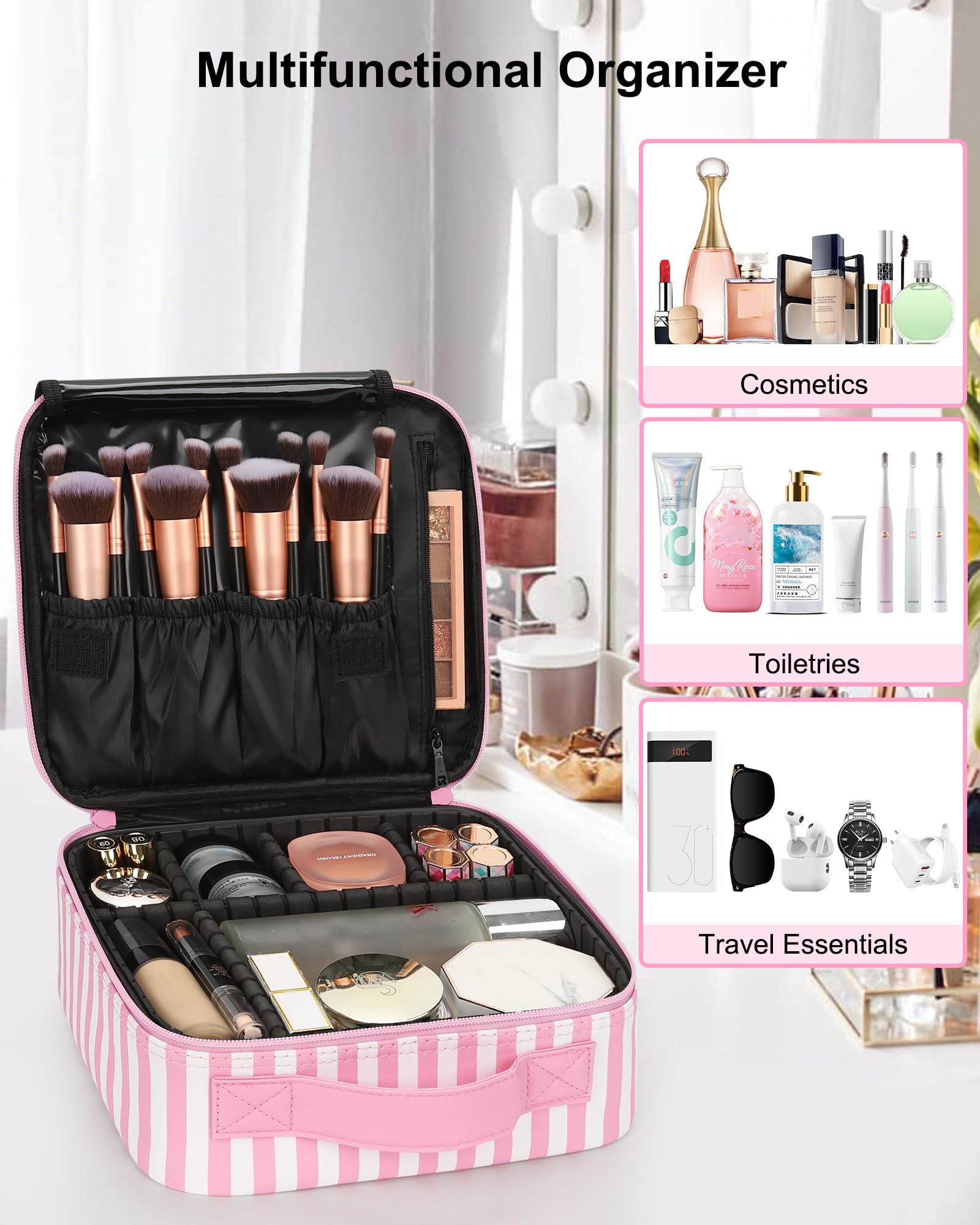 Relavel sturdy carry handle guarantees comfortable portability during airports and weekend getaways.