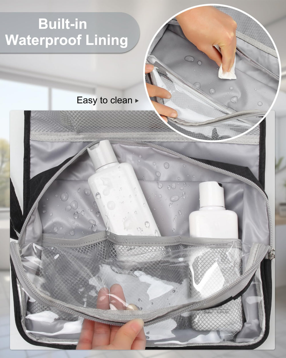 Relavel travel hanging toiletry bag travel organizer for on-the-go routines.