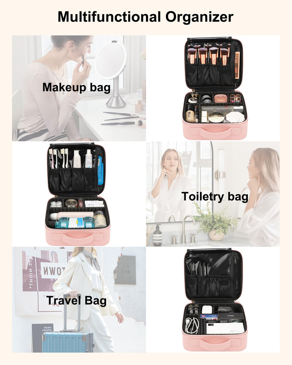 Relavel makeup brushes storage fits tools securely for quick touchups.