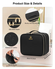 Relavel travel makeup case showing compact size and portability