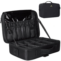 Relavel travel makeup train case exterior shows sturdy build for on-the-go cosmetics