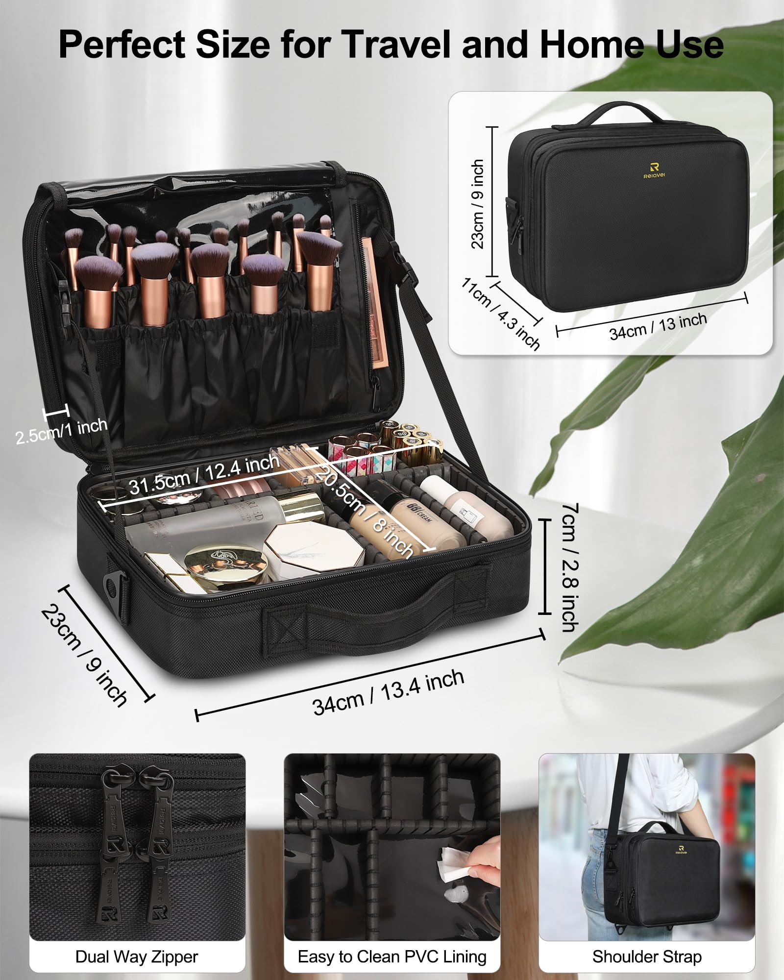 Relavel travel case design is waterproof, shockproof, and spill-resistant for protection
