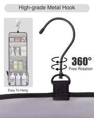 Relavel travel toiletry bag swivel-hook design for versatile hanging and easy access
