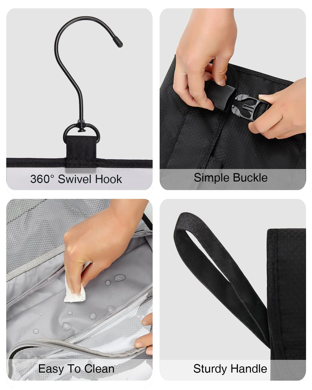 Relavel travel toiletry bag water-resistant nylon protects contents on trips