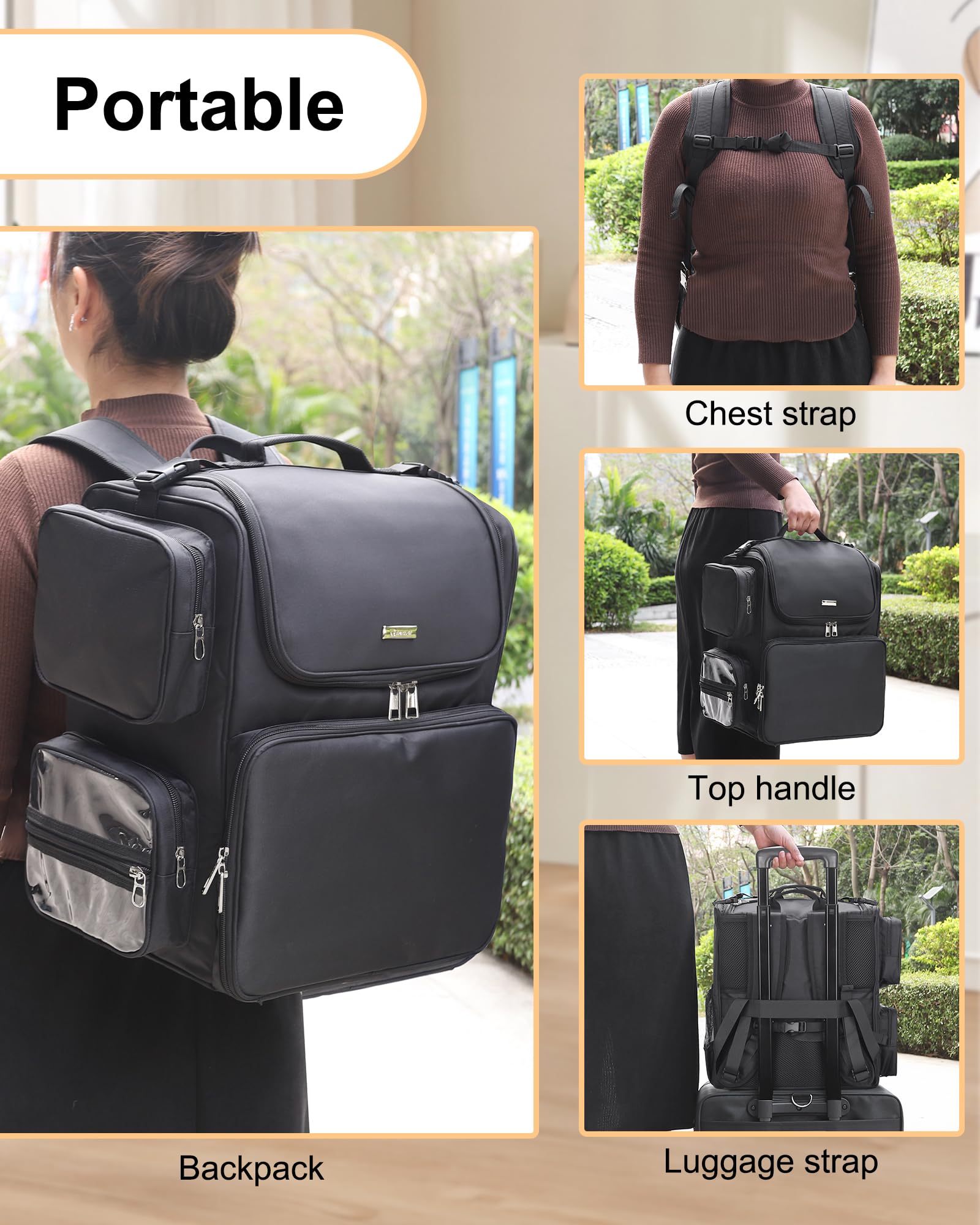 Relavel waterproof Oxford fabric backpack resists weather and cleans easily.