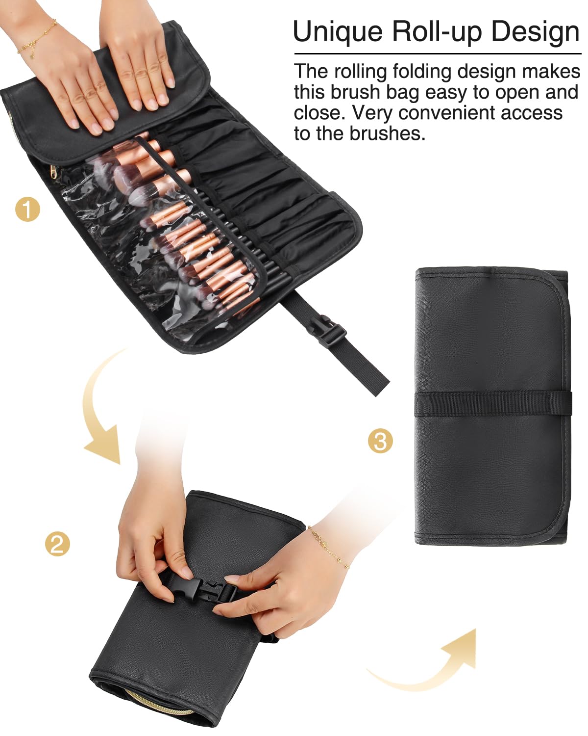 Relavel waterproof PU leather exterior protects tools in diverse travel conditions.