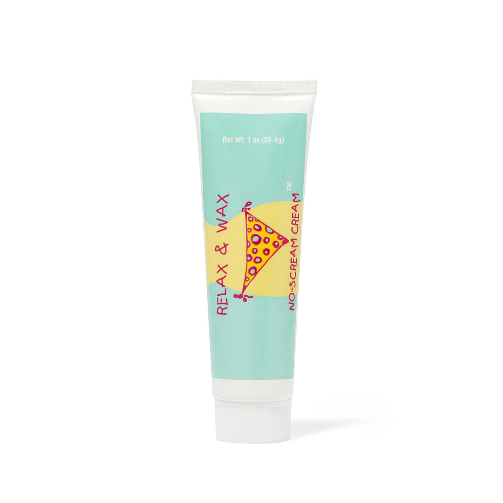 Relax and Wax No Scream Cream bottle ready for quick numbing before waxing.