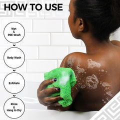 RelaxScene African Net Sponge 40-inch reach rope for back scrubbing