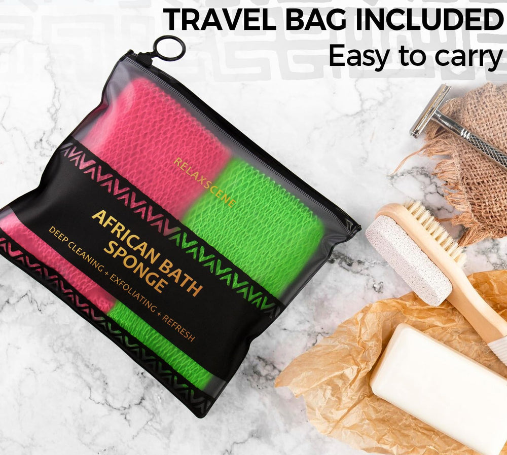 RelaxScene African Net Sponge stylish storage bag for travel care