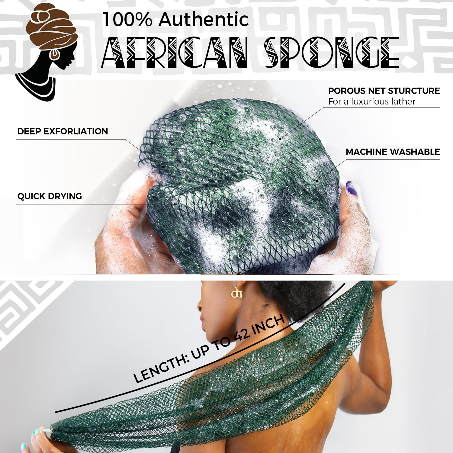 RelaxScene Afro Scrubber baby pink net sponge ideal for gentle cleansing and skin renewal