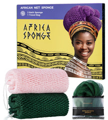 RelaxScene Afro Scrubber forest net sponge ready for refreshing exfoliation in the shower