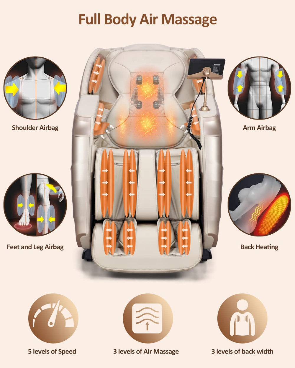 RELX 2025 foot rollers image highlights foot and leg massage with yoga-stretch benefits