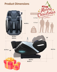 RELX massage chair sl-track highlights neck-to-thigh coverage with precise auto-detection.