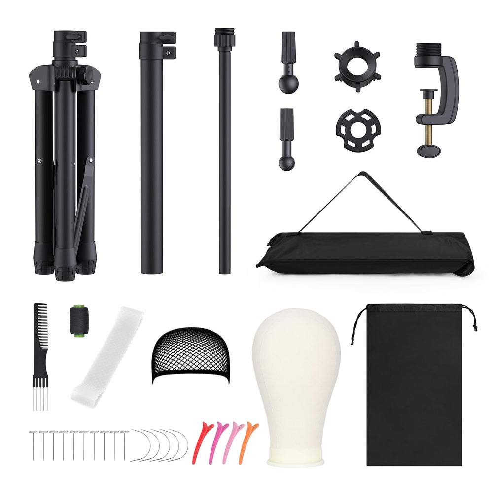 Relx non-slip tape and hair brush help secure wigs safely.