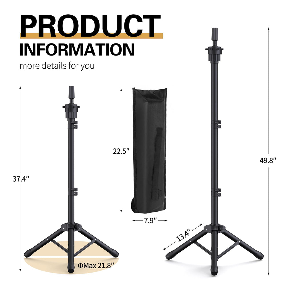 Relx wig head stand uses non-rusting metal for long-lasting durability