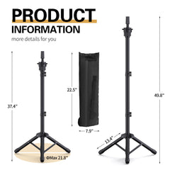 Relx wig head stand uses non-rusting metal for long-lasting durability