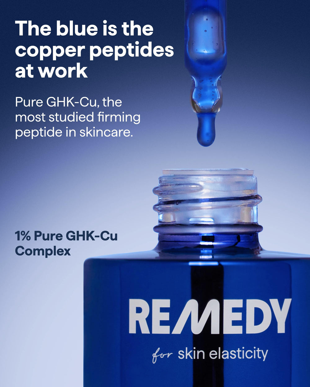 Remedy Science applying serum to cheek highlighting smooth absorption and comfort